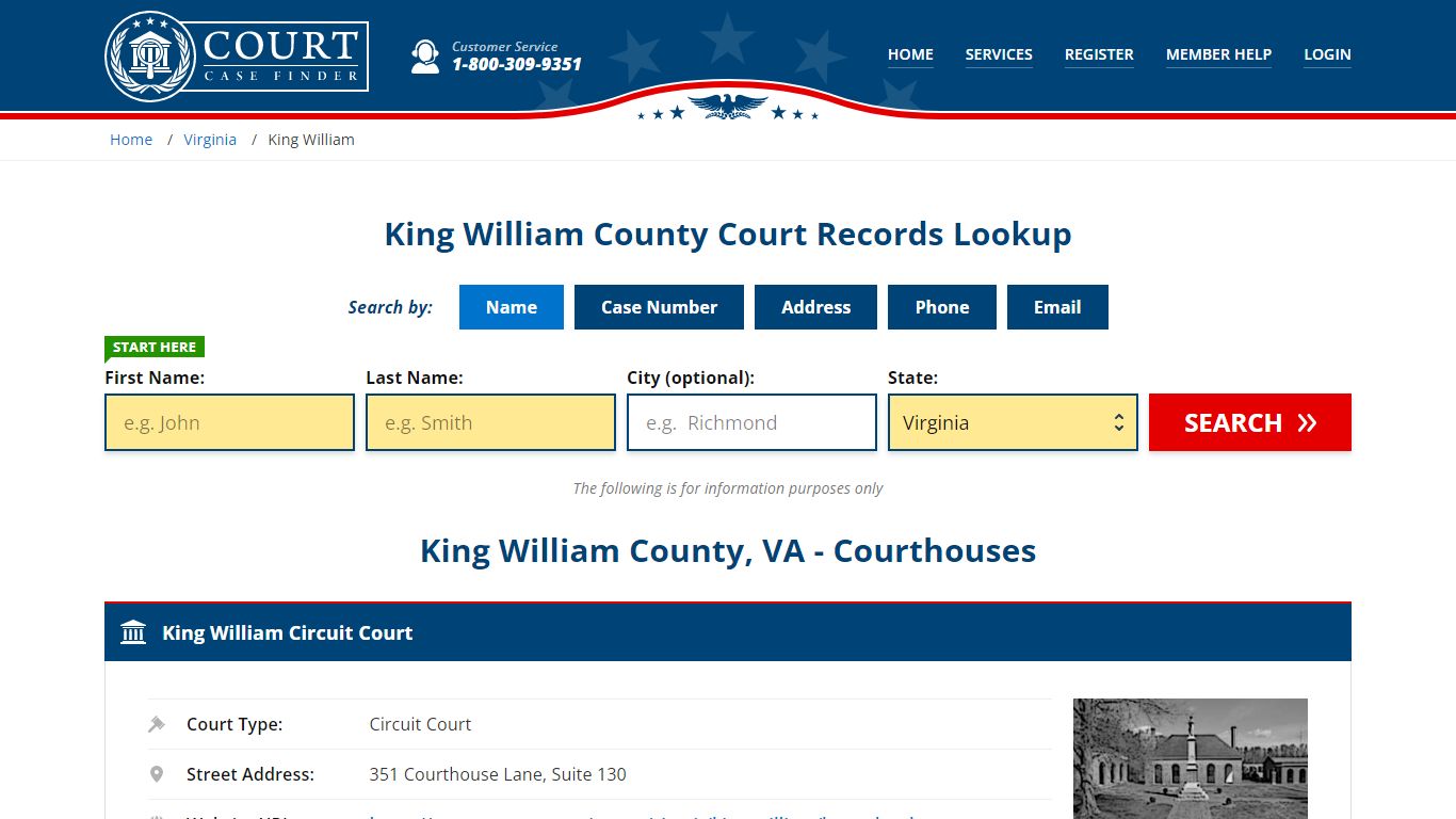 King William County Records Lookup - CourtCaseFinder.com