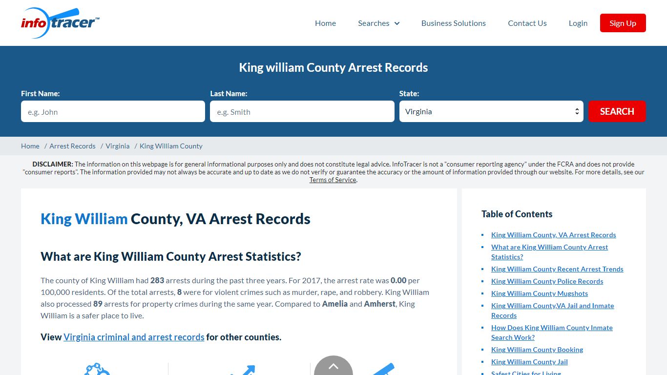 King William, VA Arrests, Mugshots & Jail Records - InfoTracer